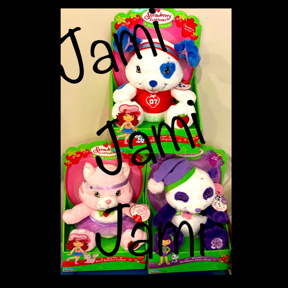 NIB 3 STRAWBERRY SHORTCAKE PALS DOLLS limited toy